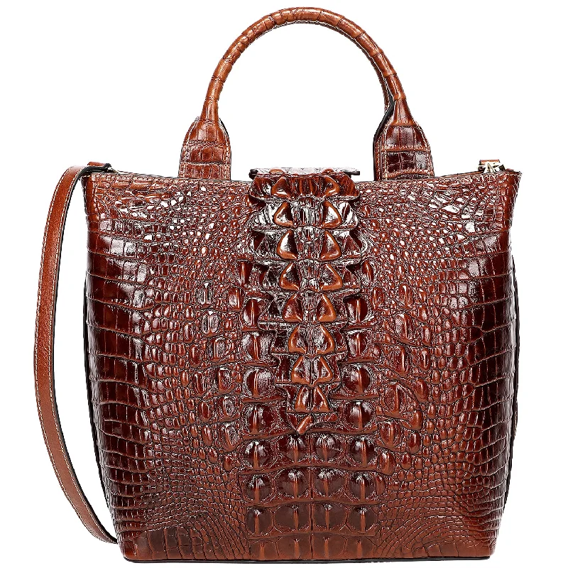 Crocodile Top Handle Handbag