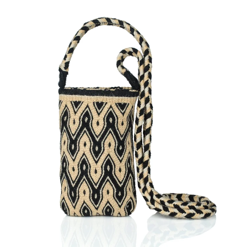 Makki Mini Wayuu Crossbody Bag - Black