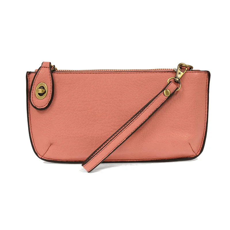 Mini Crossbody Wristlet Clutch in Taffy Pink