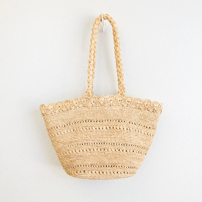 Elena Handbags Summer Fashion Raffia Basket Bag