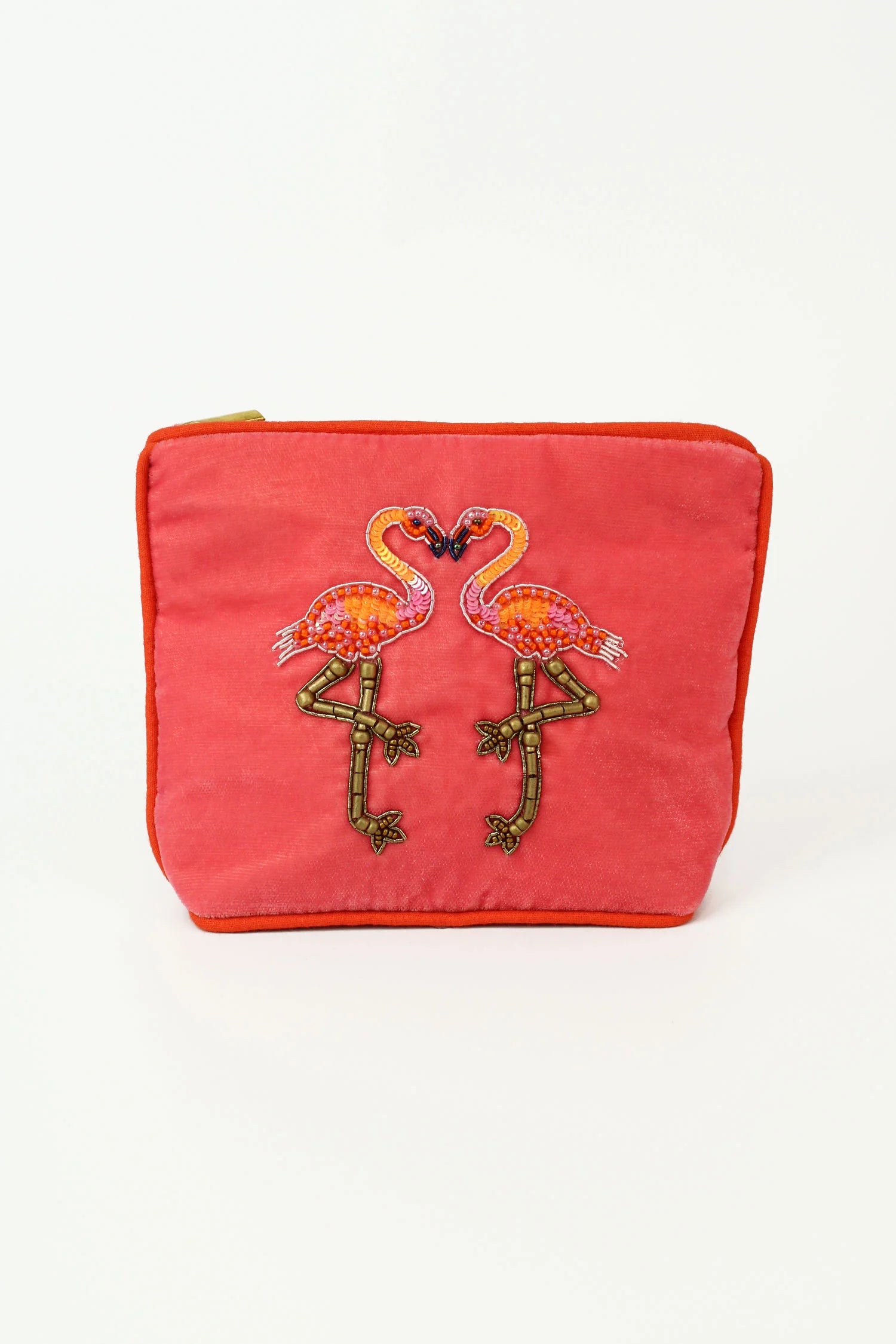 My Doris Jewelled Pink Flamingo Small Purse