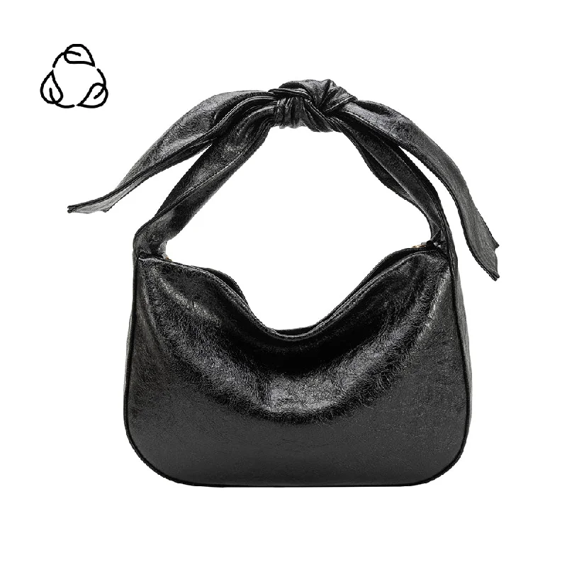 Marni Black Crinkle Bow Crossbody Bag