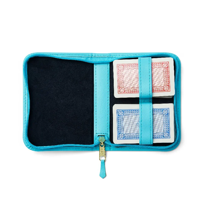 Travel Playing Card Case Turquoise