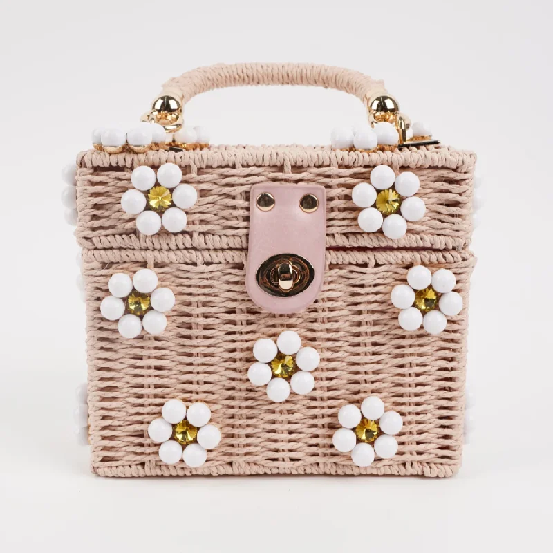 Dreaming In Pink Daisy Bag - Dusty Pink