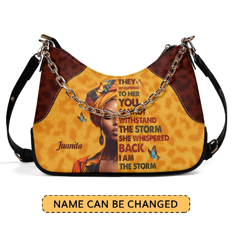 They Whispered To Her - Personalized Chain Shoulder Bag SB23