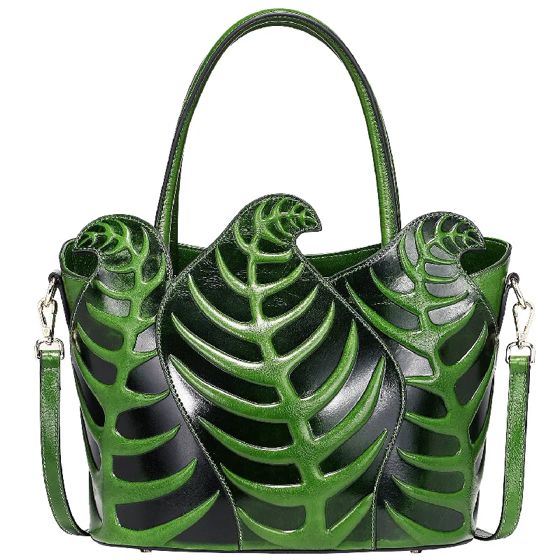 Leaf Top Handle Handbags