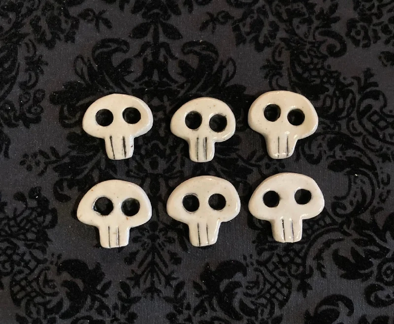 Ceramic Skull Buttons