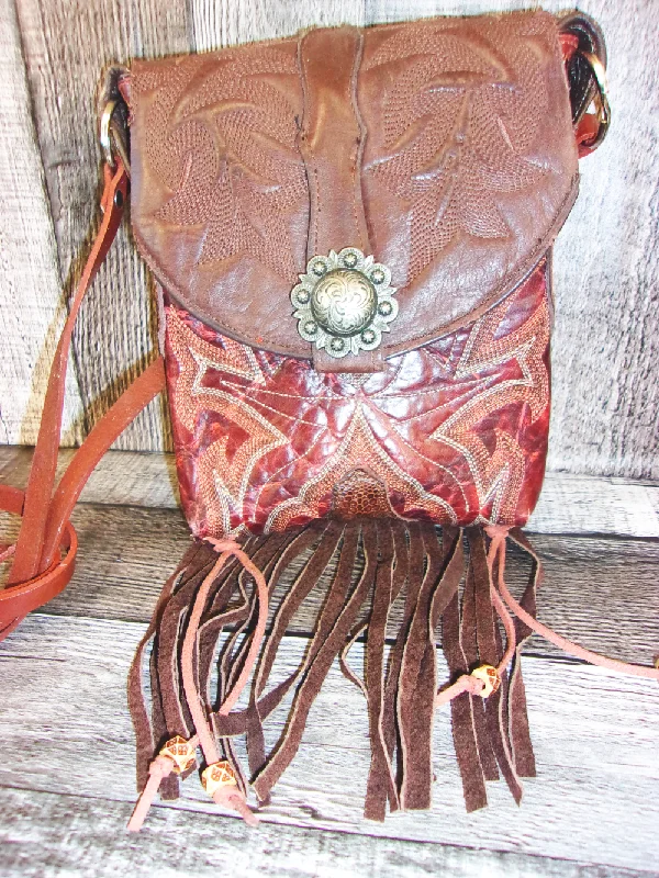 Small Cowboy Boot Purse with Fringe sm136