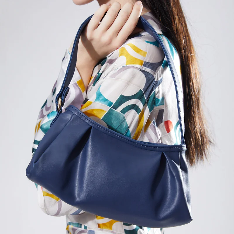 Trendy Blue Baguette Bag Perfect For Women & Girls