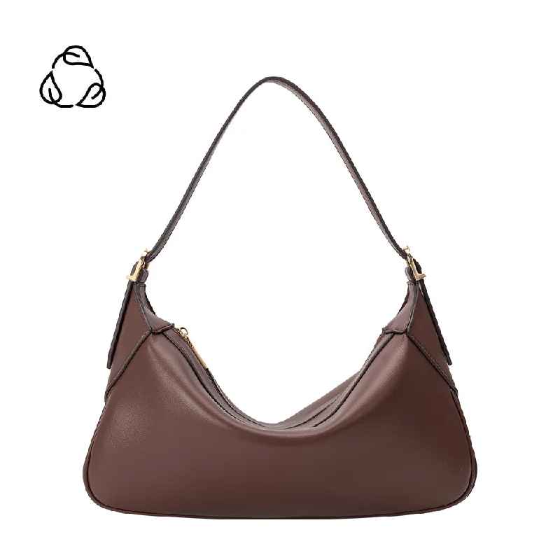 Nicolette Espresso Recycled Vegan Shoulder Bag