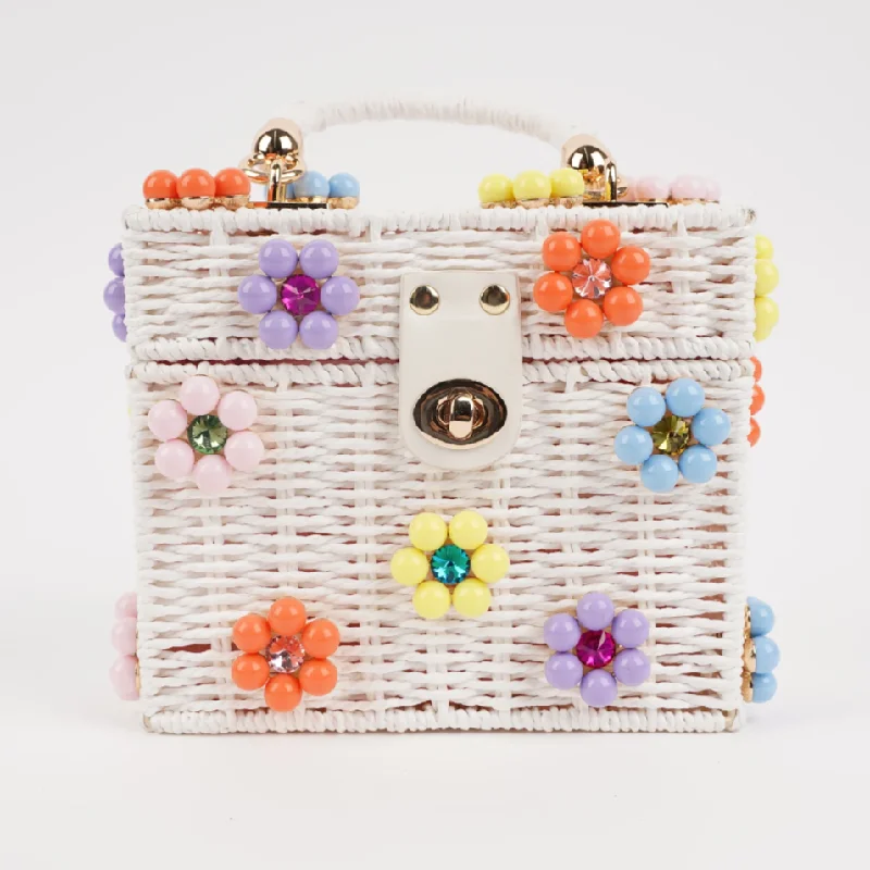 Candy Tote Daisy Bag - White