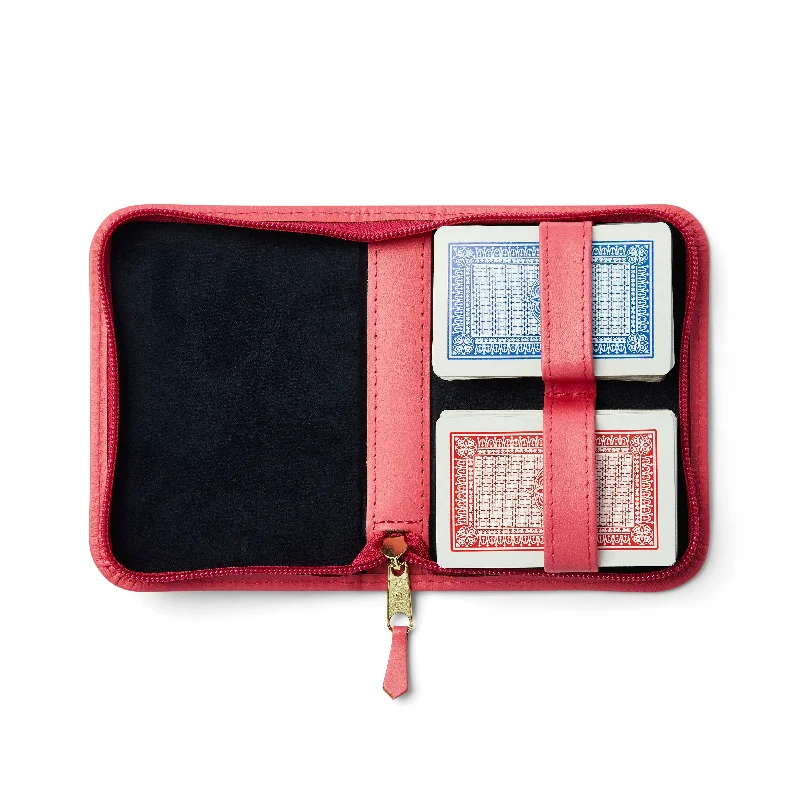 Travel Playing Card Case Pink