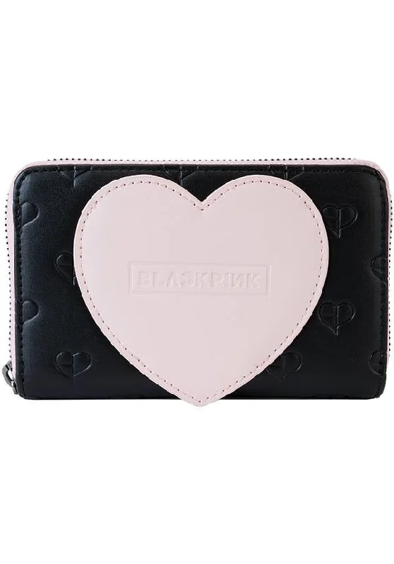 Blackpink: AOP Heart | ZIP AROUND WALLET*