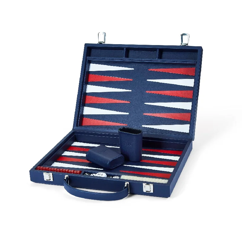 Chelsea Large Backgammon Board in Sapphire