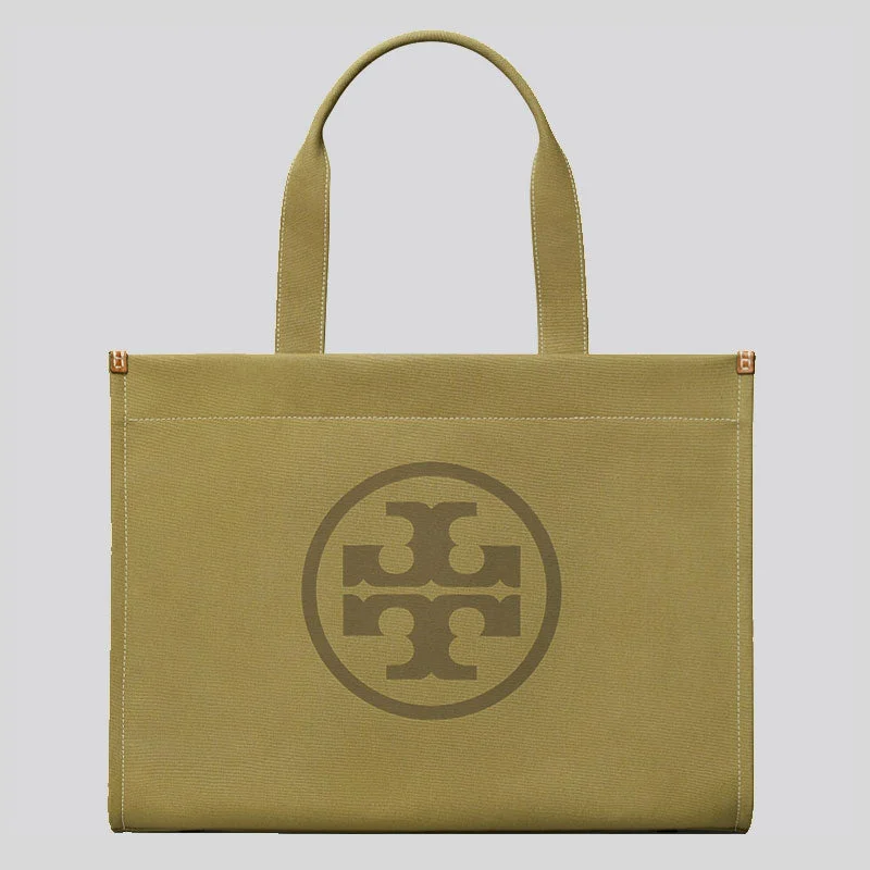 TORY BURCH Ella Canvas Tote Dark Sage 148792