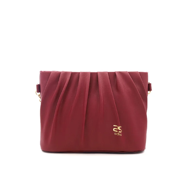 Maroon Formal Shoulder Bag P55220