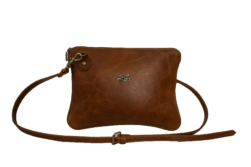 Tan Leather Goods - Taylor Leather Sling Bag | Pecan