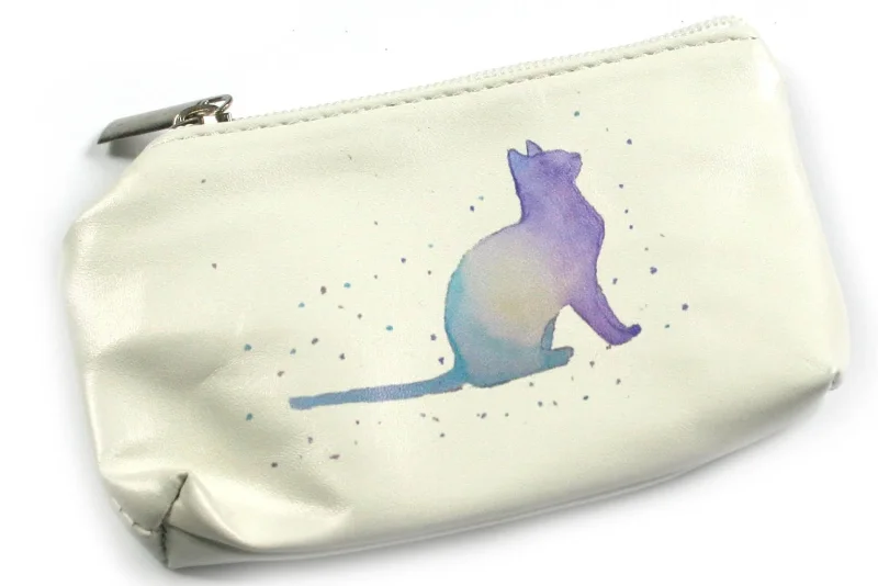 Watercolour Cat Small Coin Purse