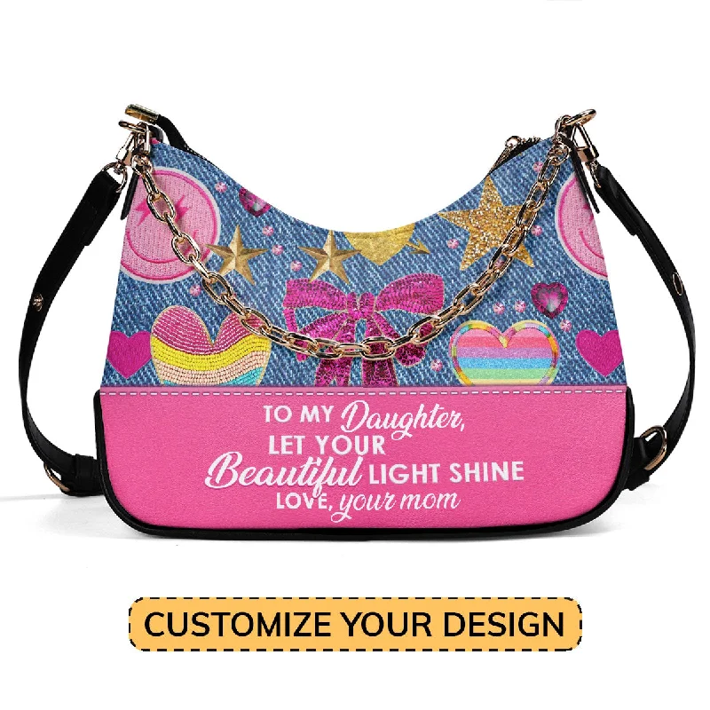 Let Your Beautiful Light Shine - Personalized Chain Shoulder Bag SBCSBLN855T