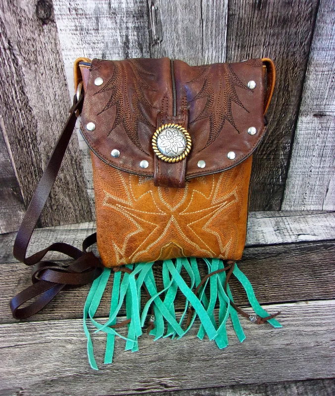 Small Cowboy Boot Purse with Fringe sm271.1