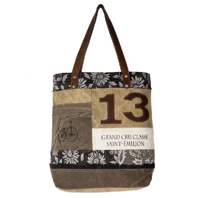 French Countryside Lucky 13 Patchwork Tote Bag