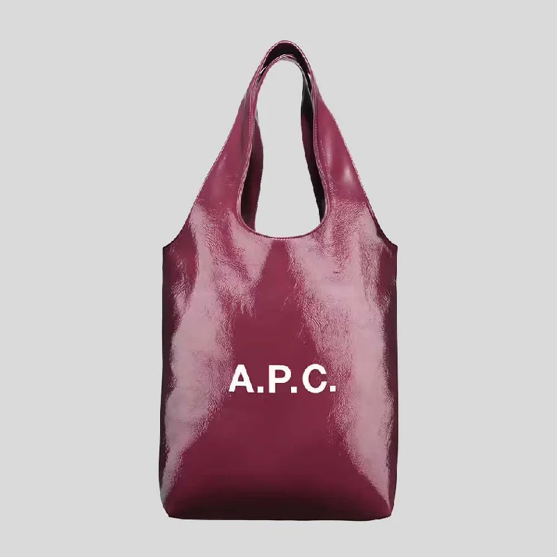 A.P.C. Ninon Small Tote Bag Burgundy PUABRM61861