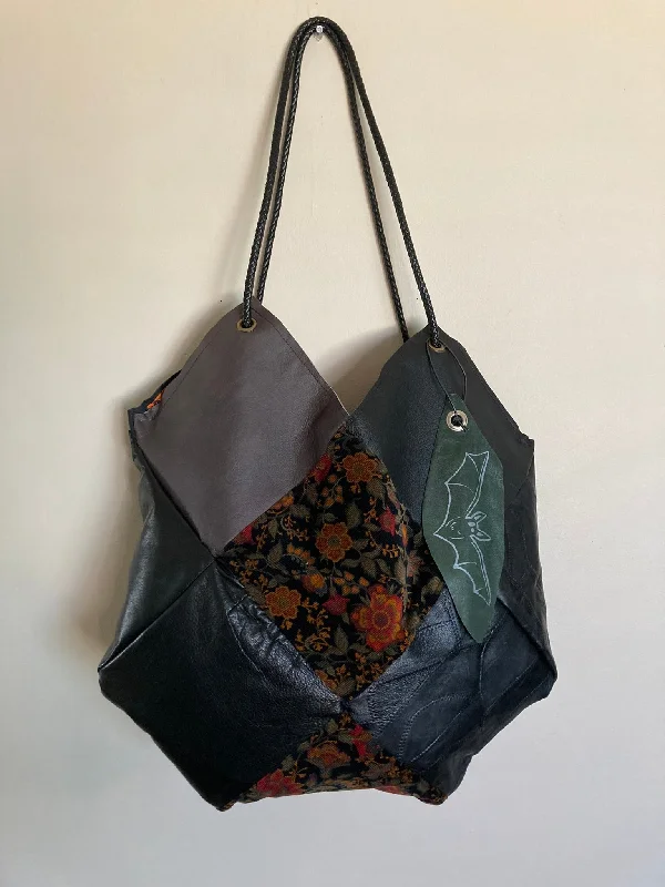 Granny Square Leather Bag