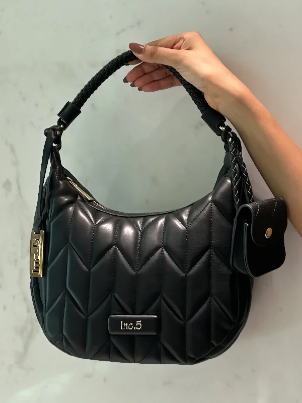 Women Black Quilted Shoulder Bag