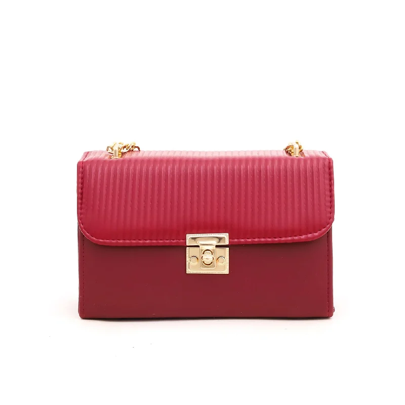 Maroon Formal Shoulder Bag P55287