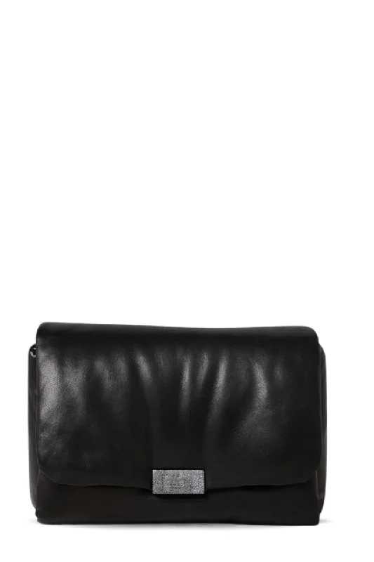 Wet Effect Nappa Handbag