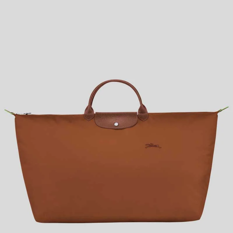 LONGCHAMP Le Pliage Green M Travel Bag Cognac L1625919